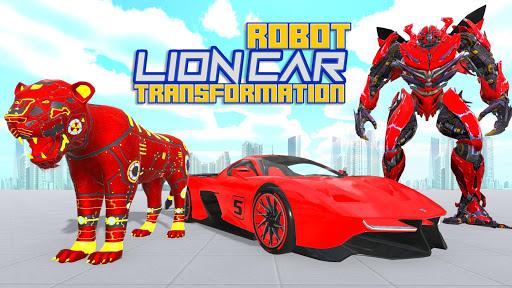 Lion Robot Transform: Car Robot Transport Sim - Image screenshot of android app