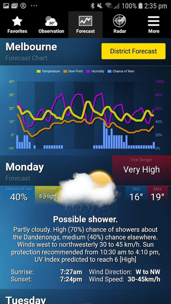 AUS Weather - Image screenshot of android app