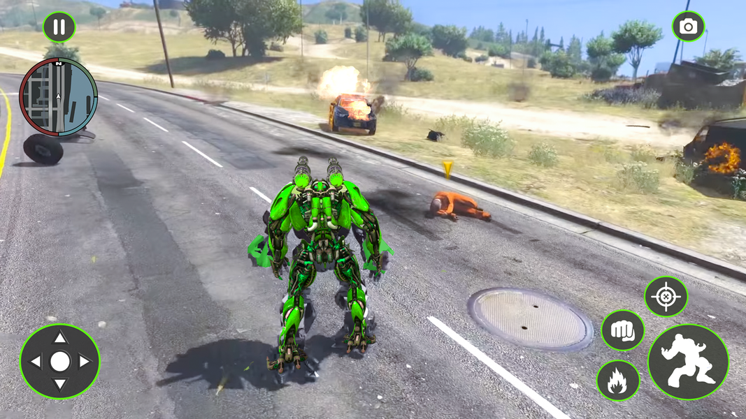 Real Robot Car Fighting Games - Gameplay image of android game