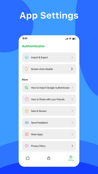 Authenticator App - عکس برنامه موبایلی اندروید