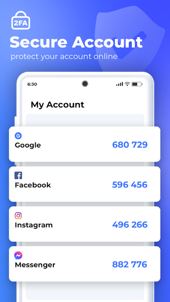 Authenticator App - عکس برنامه موبایلی اندروید