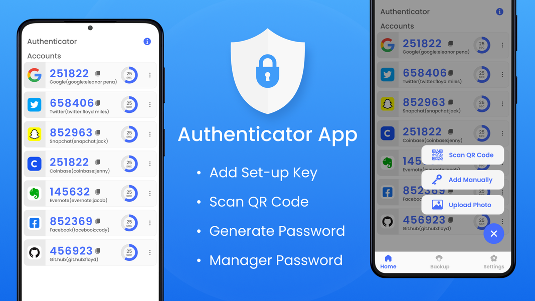 Authenticator App - Image screenshot of android app