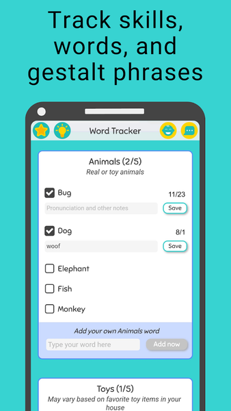 Autism Speech and Language - Image screenshot of android app
