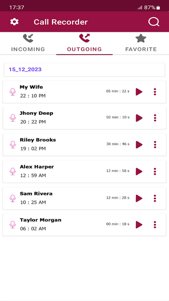 Call Recorder Automatic - Image screenshot of android app