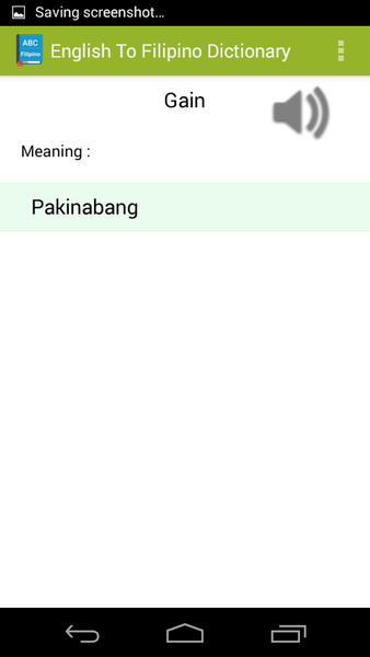 English To Tagalog Dictionary - Image screenshot of android app