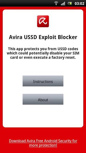 Avira USSD Exploit Blocker - Image screenshot of android app