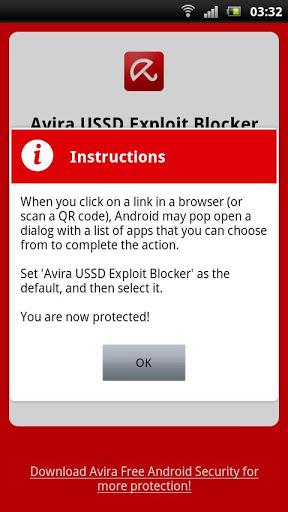 Avira USSD Exploit Blocker - Image screenshot of android app