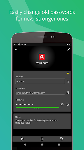 Avira Password Manager - عکس برنامه موبایلی اندروید