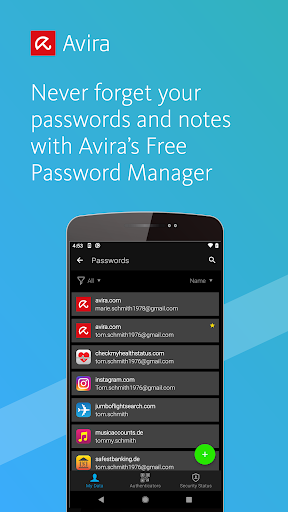 Avira Password Manager - عکس برنامه موبایلی اندروید