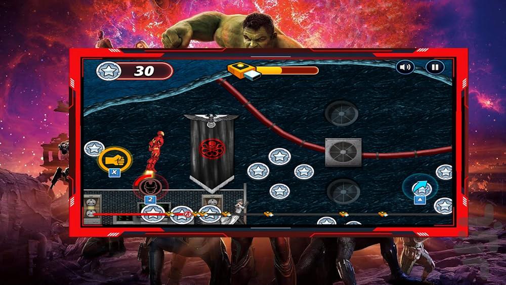 بازی انتقام جویان - Gameplay image of android game