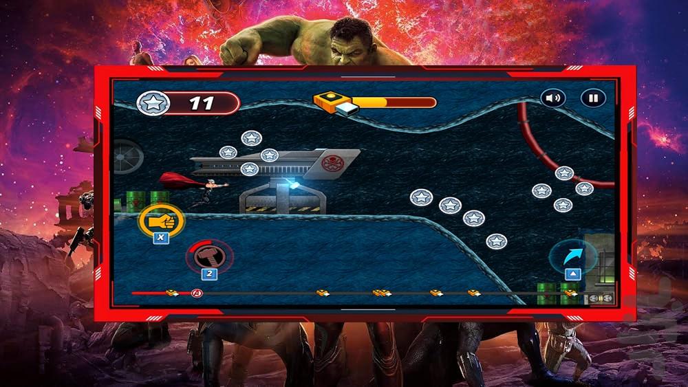 بازی انتقام جویان - Gameplay image of android game