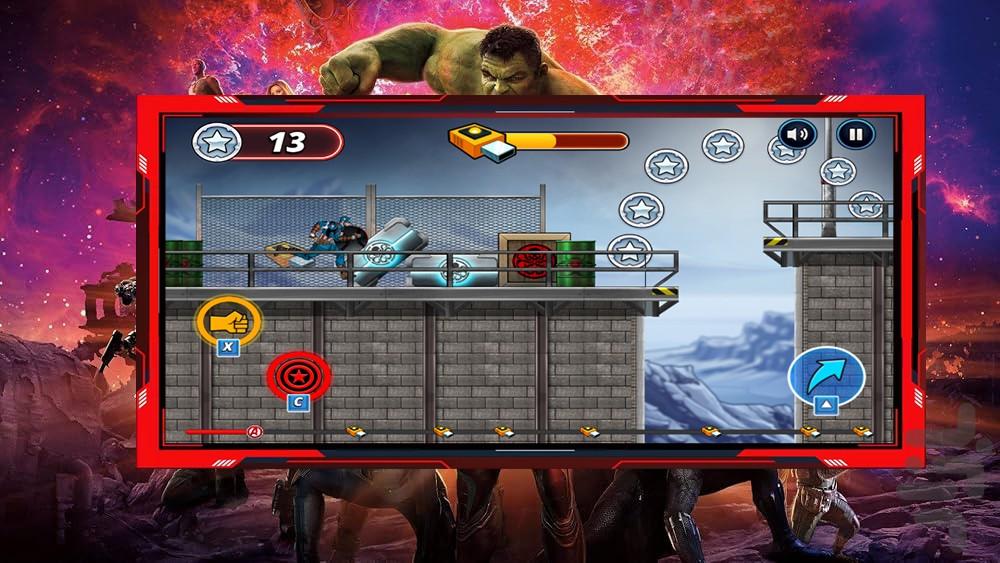 بازی انتقام جویان - Gameplay image of android game