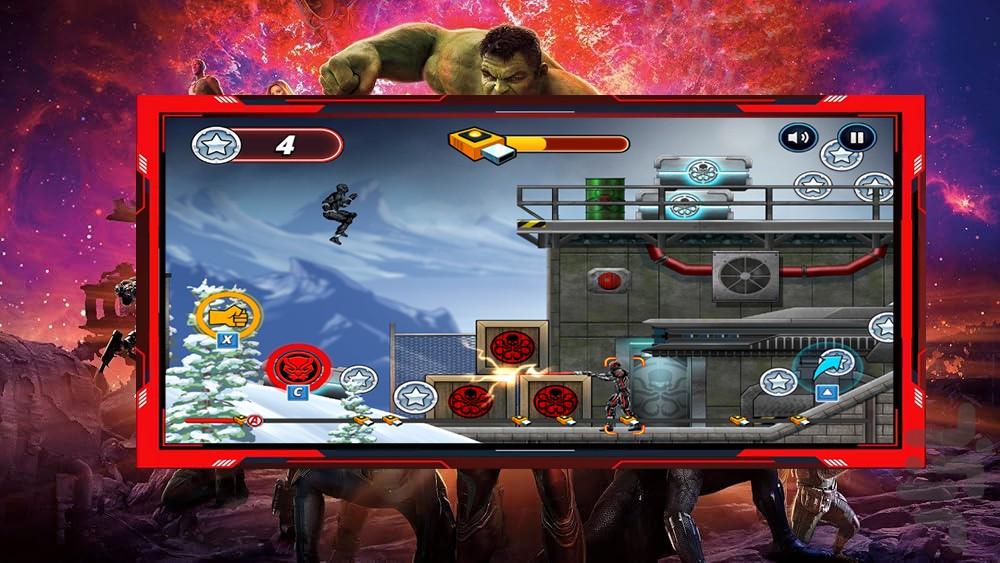 بازی انتقام جویان - Gameplay image of android game