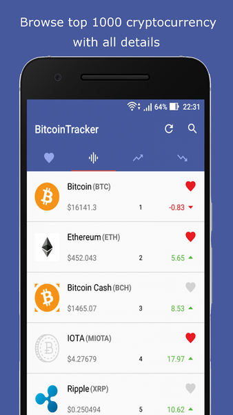 Bitcoin Tracker - عکس برنامه موبایلی اندروید