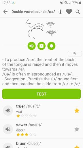 English Pronunciation - Awabe - Image screenshot of android app