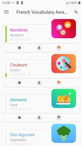 French Vocabulary - Awabe - Image screenshot of android app