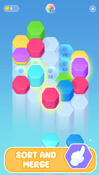 Color Slide - Hexa Puzzle - Gameplay image of android game