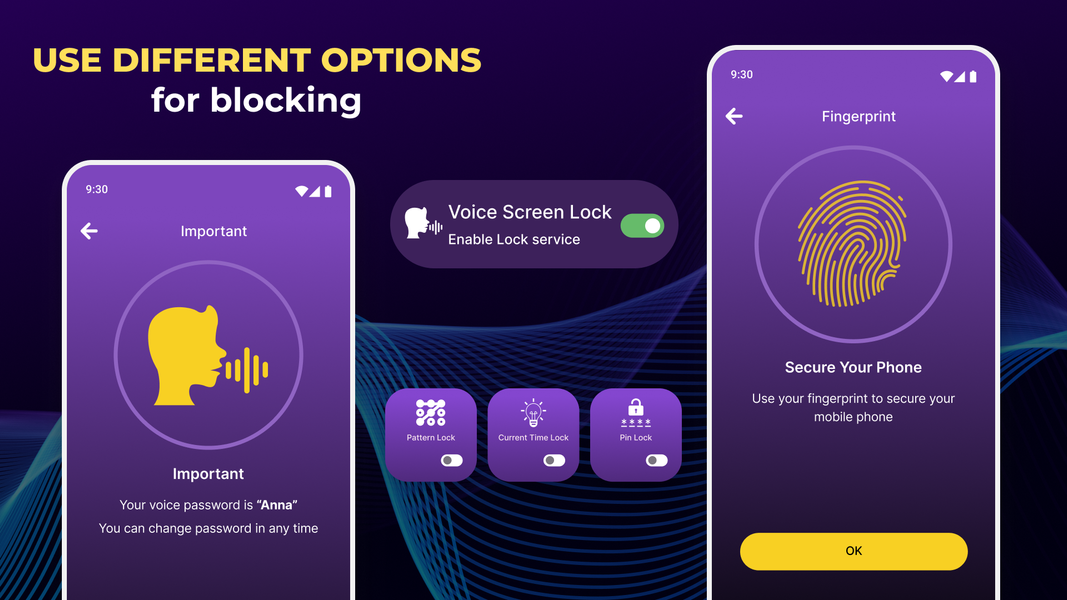 Voice Screen Lock - عکس برنامه موبایلی اندروید