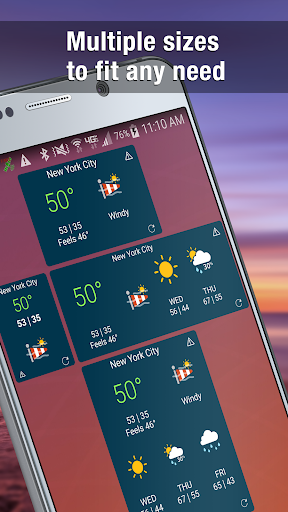 WeatherBug Widget - عکس برنامه موبایلی اندروید