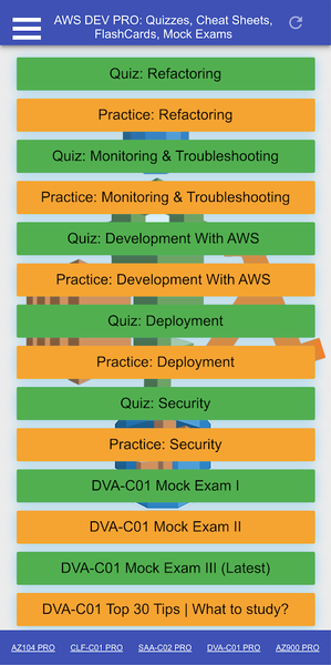 AWS Developer Associates Exam - عکس برنامه موبایلی اندروید