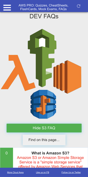 AWS Developer Associates Exam - عکس برنامه موبایلی اندروید