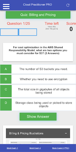 AWS Cloud Practitioner CCP CLF - عکس برنامه موبایلی اندروید