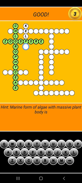 Botany Crossword For NEET and - Gameplay image of android game