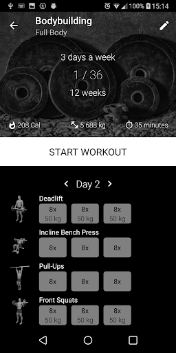 Bodybuilding. Weight Lifting - Image screenshot of android app