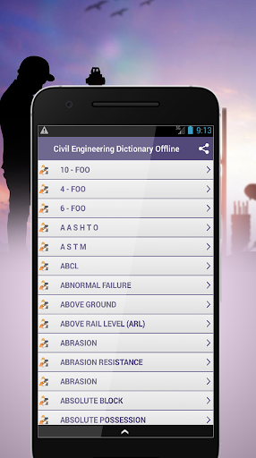 Civil Engineering Dictionary - عکس برنامه موبایلی اندروید
