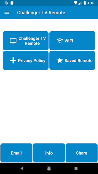 Challenger TV Remote Control - Image screenshot of android app