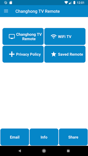 Changhong TV Remote Control - عکس برنامه موبایلی اندروید