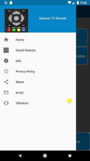Daewoo TV Remote Control - Image screenshot of android app