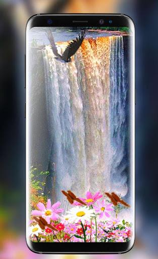 Waterfall Flower live Wallpaper ۲۰۱۸: ۳D Aquarium - عکس برنامه موبایلی اندروید