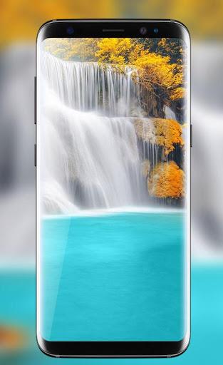 Waterfall Flower live Wallpaper ۲۰۱۸: ۳D Aquarium - عکس برنامه موبایلی اندروید