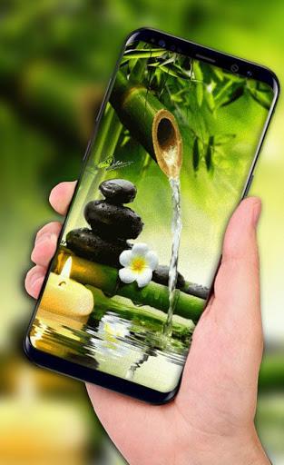 Waterfall Flower live Wallpaper ۲۰۱۸: ۳D Aquarium - عکس برنامه موبایلی اندروید