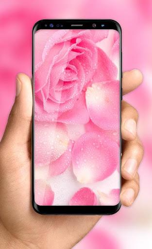 Pink Rose Live Wallpaper HD Phone Background - عکس برنامه موبایلی اندروید