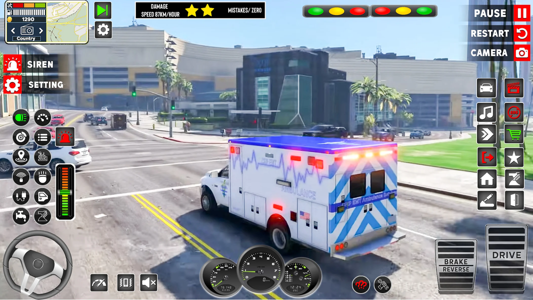 US Emergency Ambulance Game 3D - Gameplay image of android game