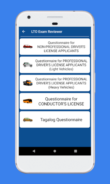 LTO Exam Reviewer - Image screenshot of android app