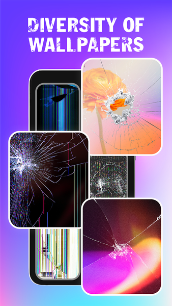 Broken Screen: Magic Wallpaper - عکس برنامه موبایلی اندروید