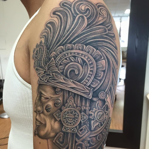 aztec shoulder tattoos