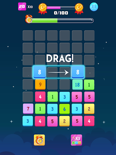 Number Blocks - Merge Puzzle - Gameplay image of android game