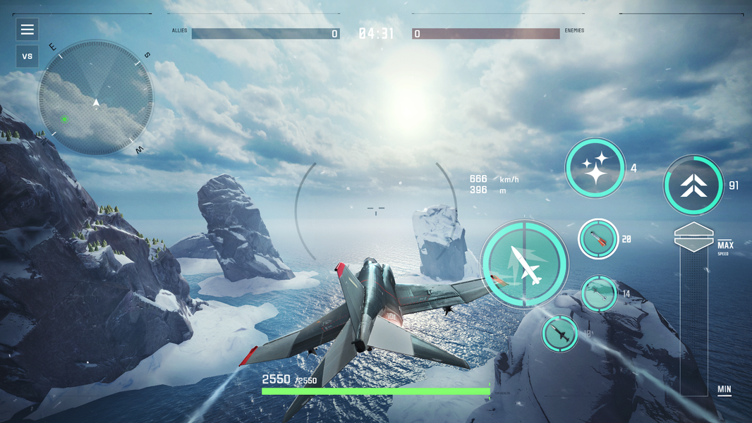 Sky Combat 2: Air Combat PvP - Gameplay image of android game