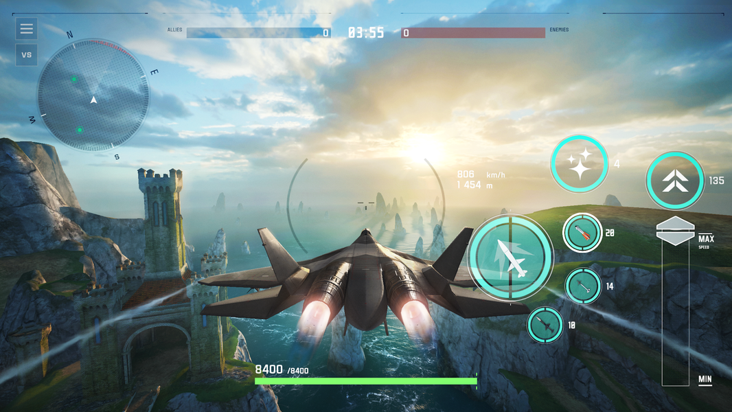 Sky Combat 2: Air Combat PvP - Gameplay image of android game
