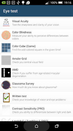 Eye test - Image screenshot of android app