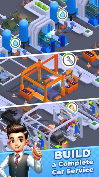 Chrome Garage: Idle Cars - Gameplay image of android game