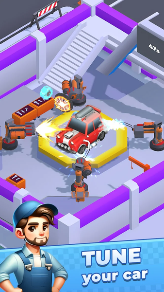 Chrome Garage: Idle Cars - Gameplay image of android game