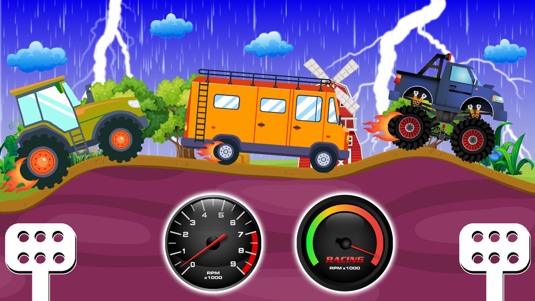 Preschool Toddler Cars on Hill - Image screenshot of android app