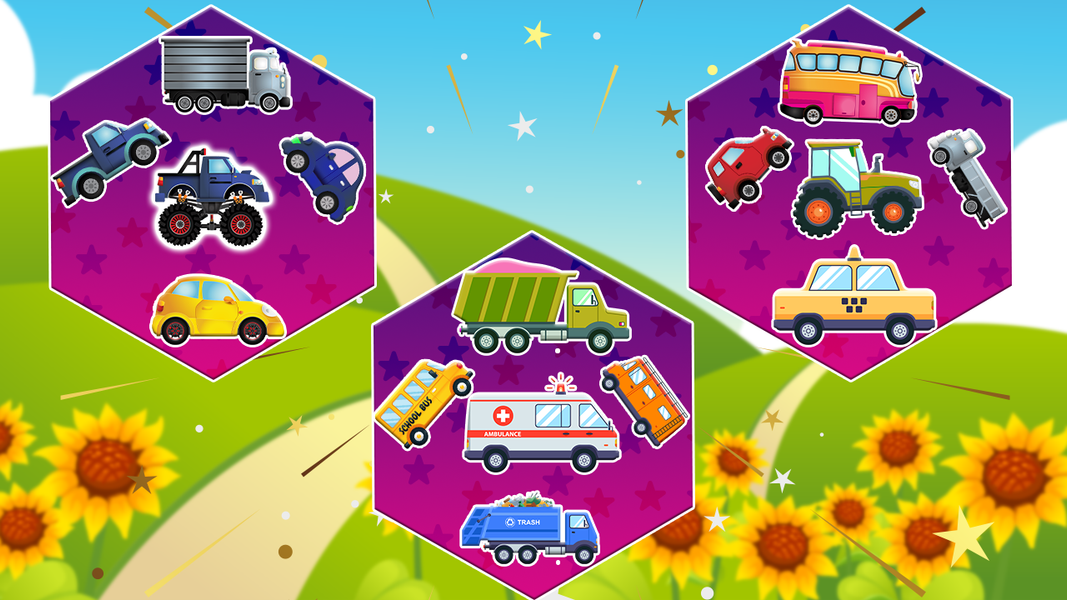 Preschool Toddler Cars on Hill - عکس برنامه موبایلی اندروید