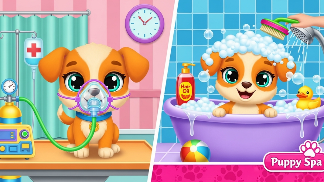 Puppy Pets Vet Dog Caring Game - عکس بازی موبایلی اندروید