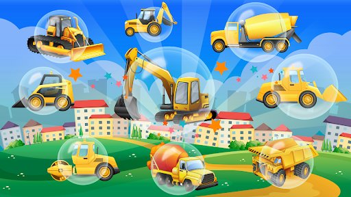 Toddler Builder Trucks On Hill - Image screenshot of android app